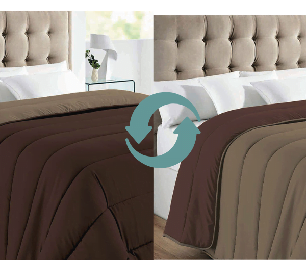 Nórdico 300gr. Microfibra Bicolor Piedra / Marrón